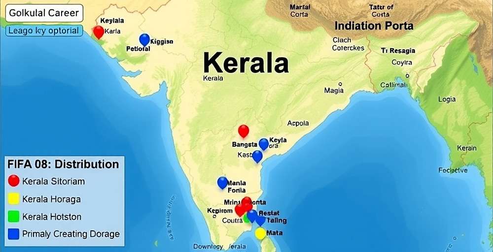 India Download Heatmap Map of India showing download distribution for FIFA 08: Gokulam Kerala Career with Kerala as primary hotspot