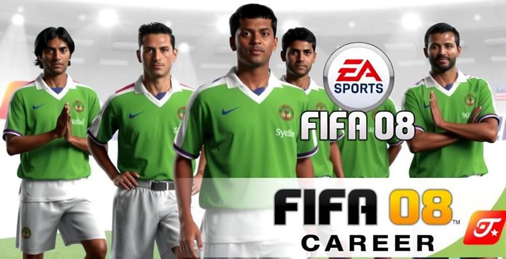 FIFA 08: Gokulam Kerala Career Official Cover FIFA 08: Gokulam Kerala Career cover showing Gokulam Kerala FC players in green and white kits